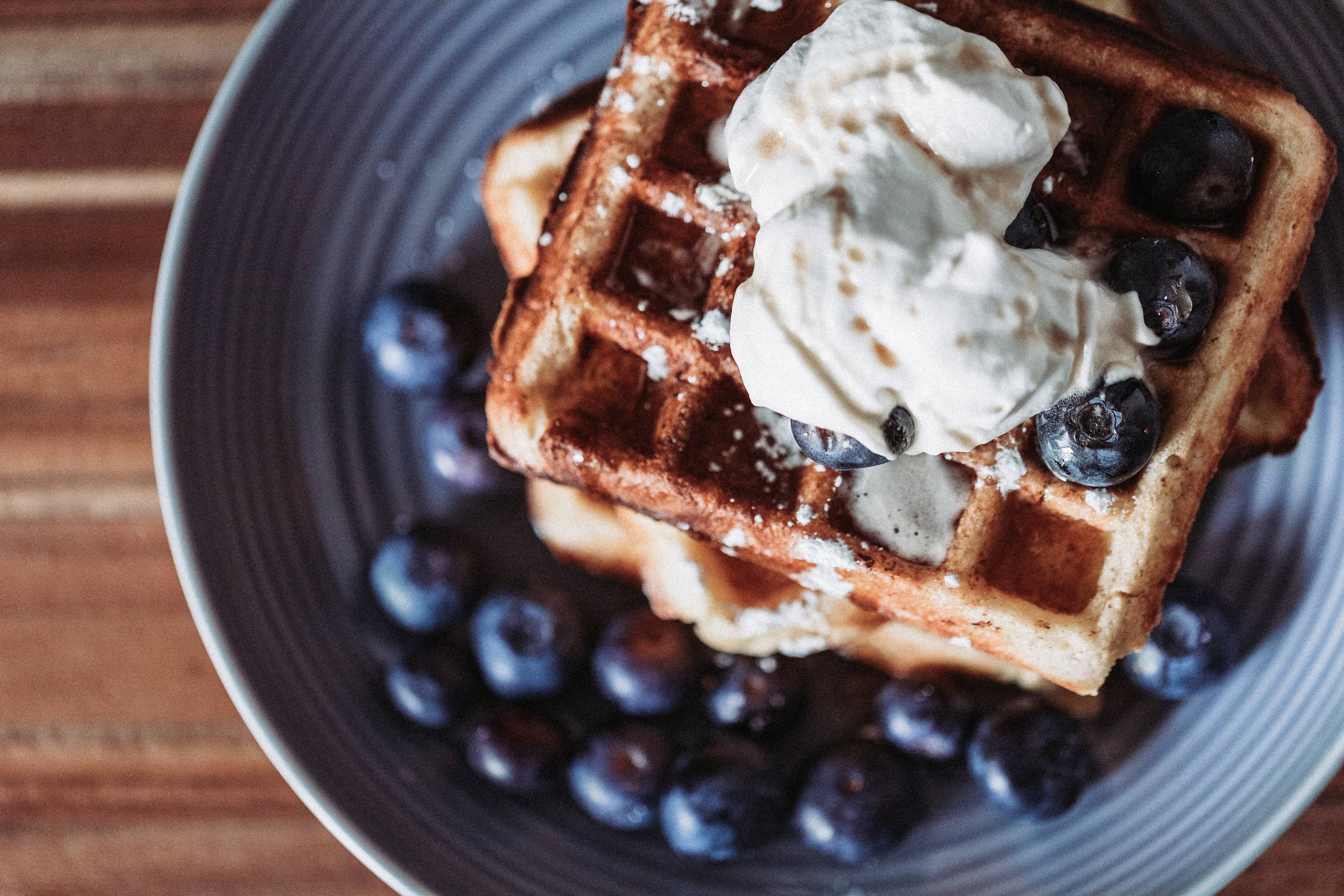 Einkorn Blueberry Waffles