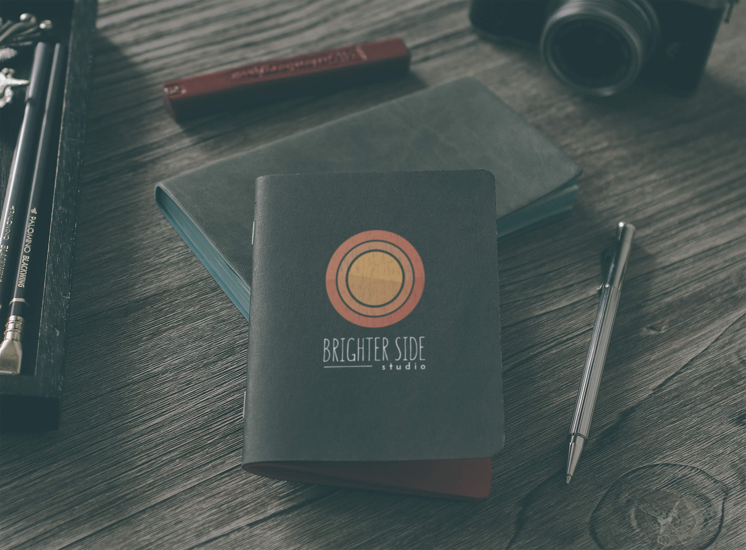 Logo placement on notebook